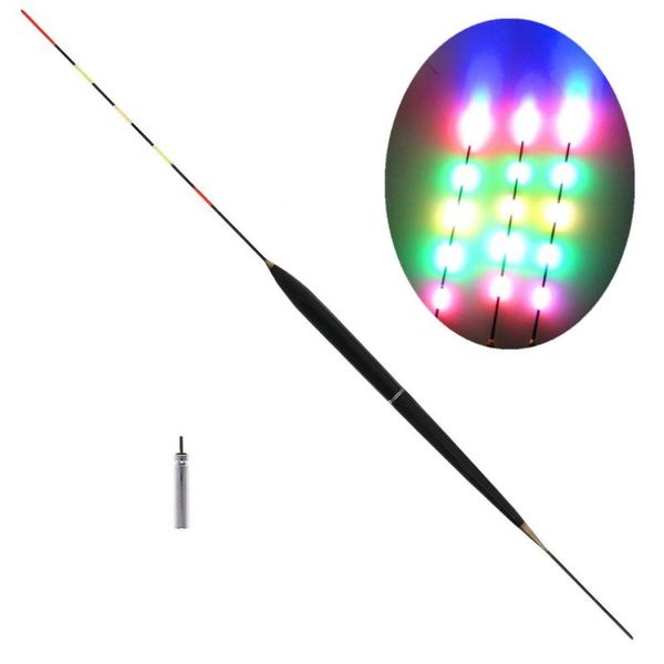 

fishing accessories 30cm 32cm 34cm electronic float bobber 5 section colorful light luminous buoy with battery