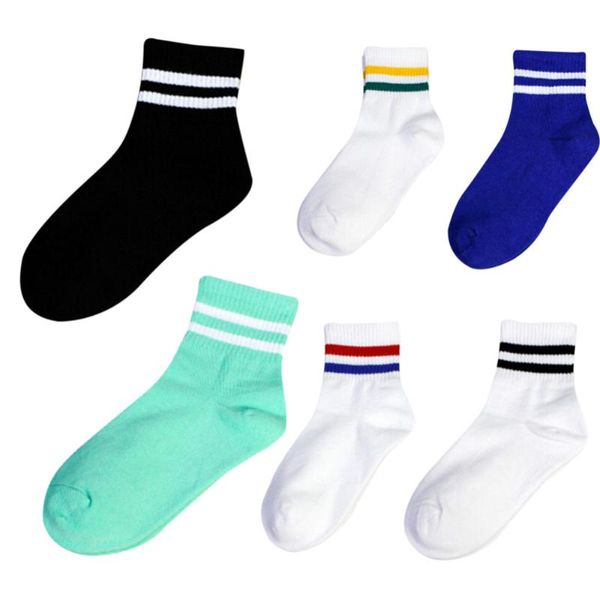 

pair classic white sock women men stripes cotton socks retro old school hiphop skate short meias calcetine harajuku men's, Black