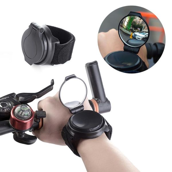 

bike groupsets 360 Â° rotate bicycle back mirror mirrors convex reflex arm wrist strap cycling gloves rearview accessories