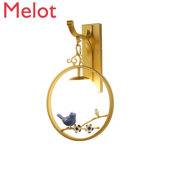 

chinese wall lamp bedroom bedside living room tv background stairs corridor style simple modern durable wallpapers