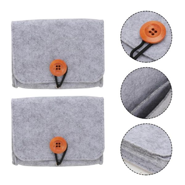

storage bags 2pcs multi-purpose essential oil bag non-woven fabric felt travel pouch