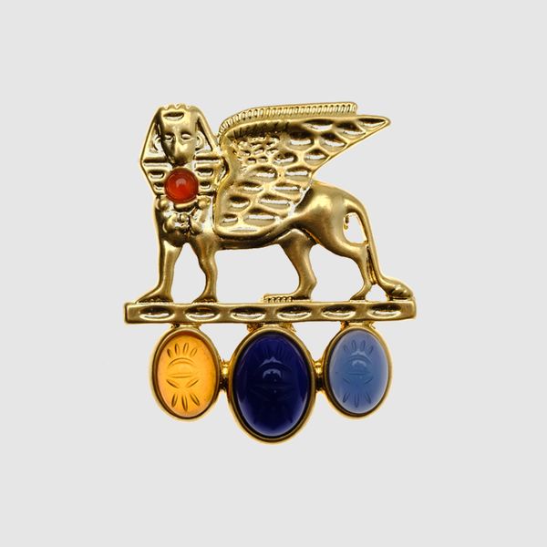 

amorita boutique animal gold flying tiger brooches, Gray