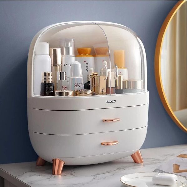

large capacity cosmetic storage box makeup drawer organizer jewelry nail polish container desksundries boxs boxes & bins