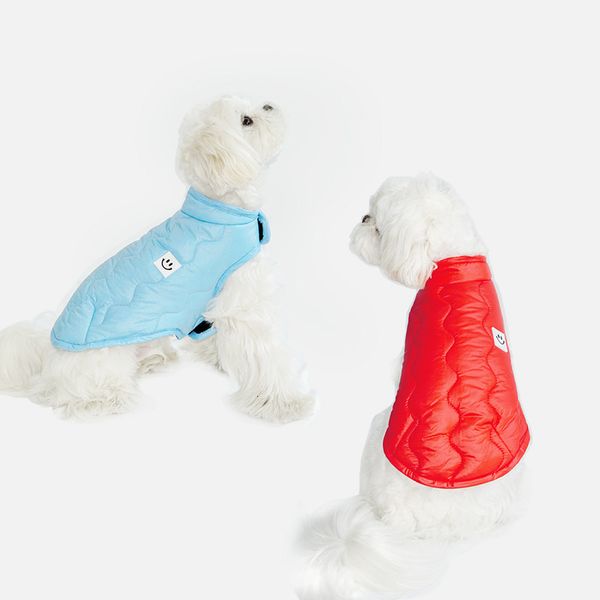 

pp tedora cotton clothing small medium sized cute pet microwave smile face autumn and winter plush vest