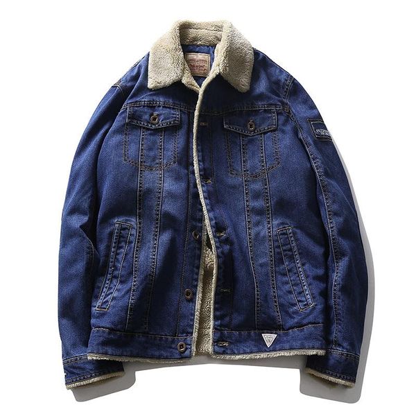 

men's jackets denim jacket winter windbreaker warm mens outwear jeans coat male multi-pocket cowboy clothing plus size m-6xl, Black;brown