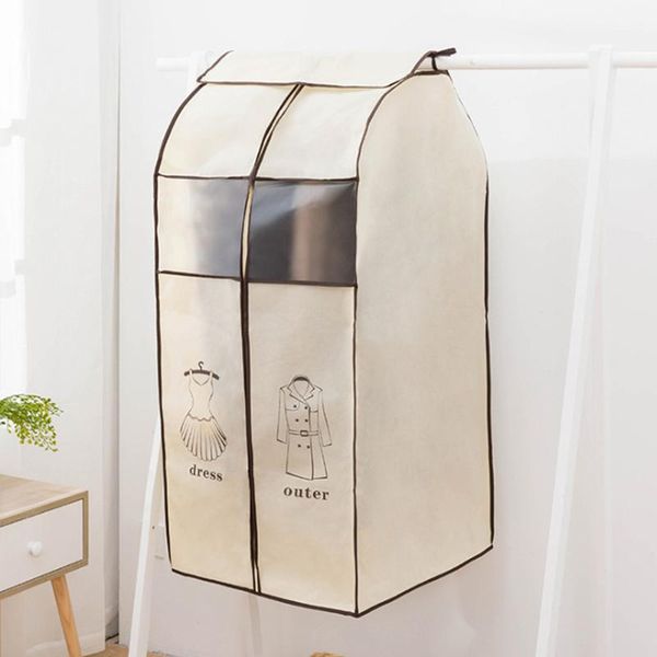 

clothing & wardrobe storage large simple non woven dustproof cover home clothes organizer bag 3d washable thickening protector hanging