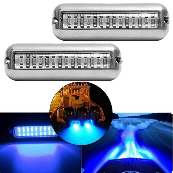 

2pcs 42led boat drain light transom blue underwater pontoon marine towel