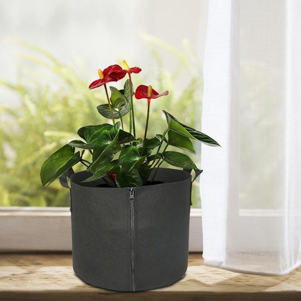 

planters & pots non-woven thick fabric planting bag garden grow with handle vegetable round container for nursery