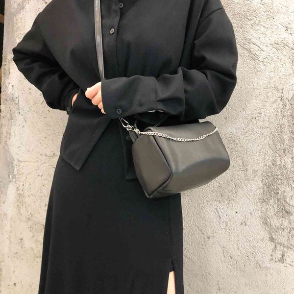 

handmade leather single shoulder bag with leather head and crossbody bag women's style handbag