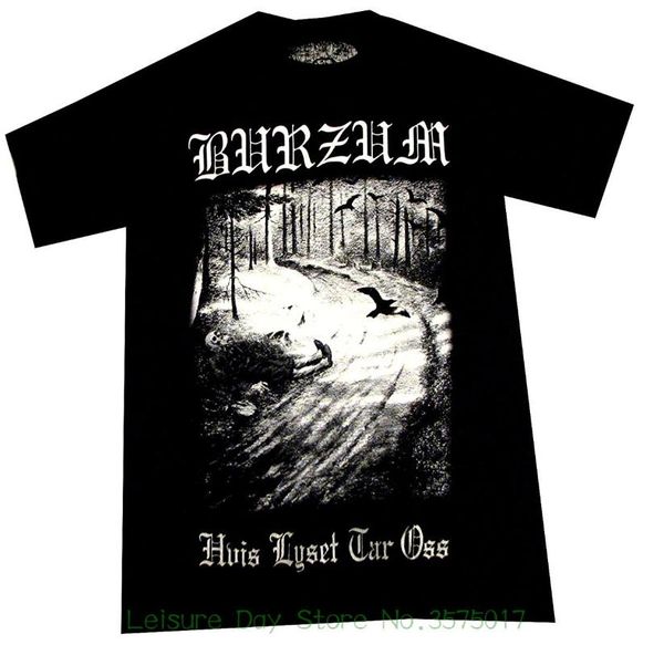 

men's t-shirts casual plus size hip hop style tee s-2xl burzum hvis lyset tar oss t-shirt, White;black