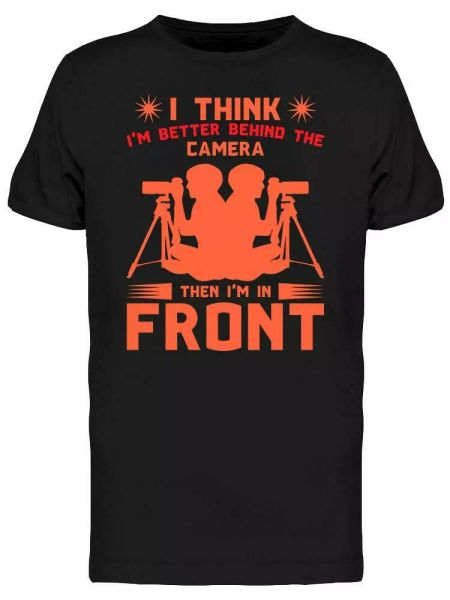 

behind the camera tee men's -image by shutterstock, White;black