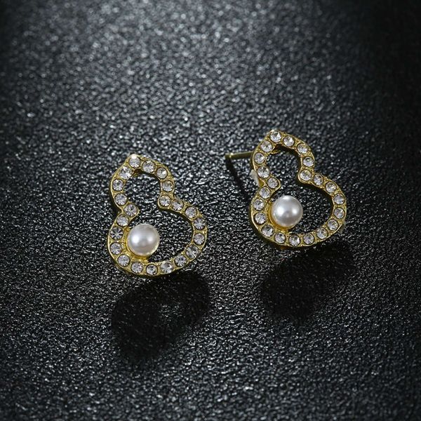 

exquisite simple circle black fashion gourd earrings