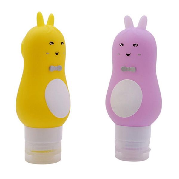 

1pc portable cartoon animal modeling squeeze bottle silicone lotion travel empty cosmetic containers storage bottles & jars