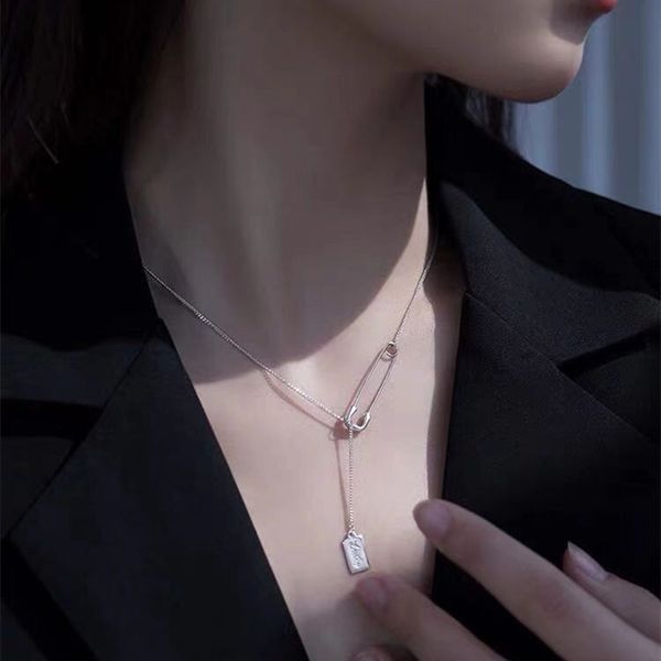 

70% off new fashion pin necklace in 2021, Silver