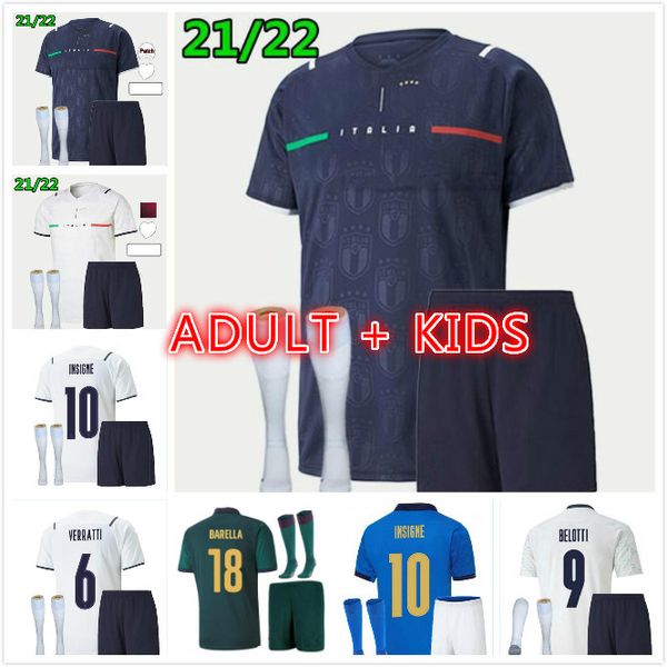 

21 22 home soccer jersey men kits kids 2021 2022 jerseys from callie vÃ©rratti jorginho romagnoli immobile football shirts sets, Black;yellow