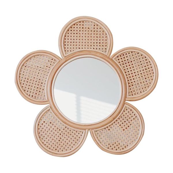 

mirrors antique hand-made rattan mirror porch