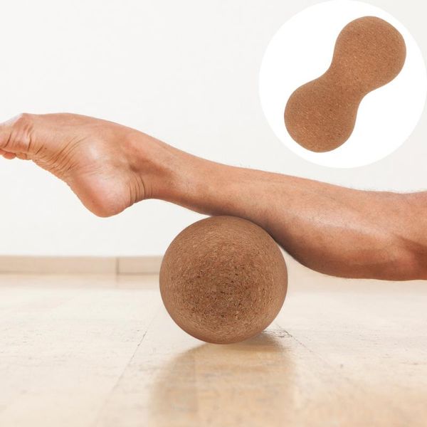 

fitness balls 1pc cork wood massager creative peanut-shaped (assorted color)
