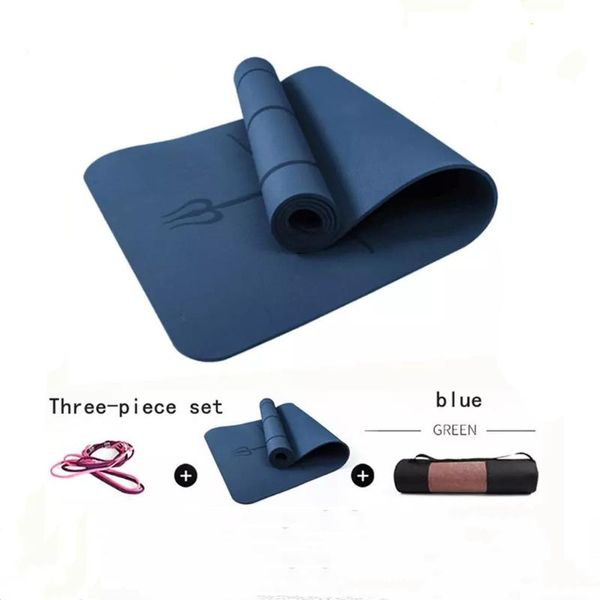 

yoga mats 1830*800*6mm tpe mat with position line non slip carpet mat, for beginner environmental fitness gymnastics