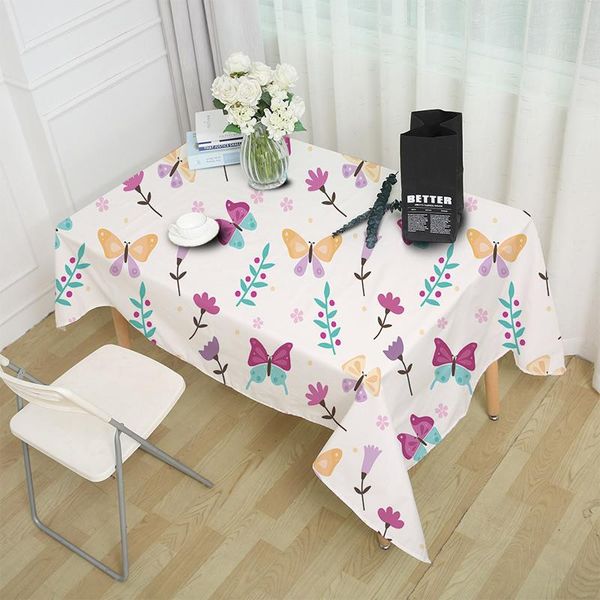 

lovely butterfly pattern decorative table cloth polyester tablecloth dining cover for kitchen party outdoor picnic bbq