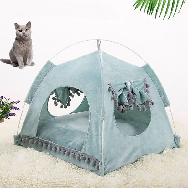 

cat beds & furniture m-l 2021 summer tent breathable pet puppy house dog bed suitable for small dogs comfortable removable cave