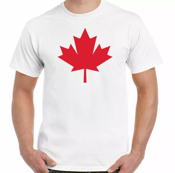 

canadian flag shirt maple leaf canada man day ice hockey, White;black