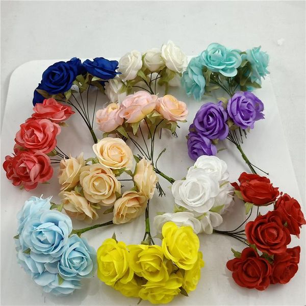 

pcs / piece artificial flowers rose bouquet decoration wreath diy scrapbook craft flower party wedding gift box decorative & wreaths