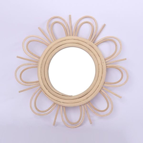 

mirrors woven rattan dressing mirror innovative art decoration makeup bathroom