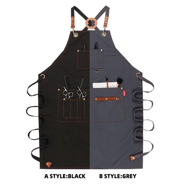 

aprons weeyi summer canvas work apron korean version hairdressing hairdresser floral barista custom logo chef uniform florist