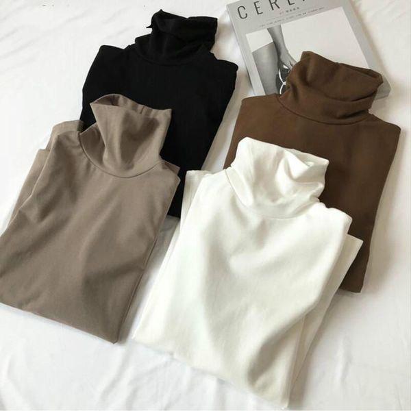 

women's sweaters gcarol arrival fall winter women turtleneck basic slim full sleeve shirt stretch vintage render unlined upper garment, White;black