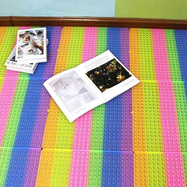 

large silicone toy rainbow camouflage children's desk40cm bubble chessboard rodent killing pioneer