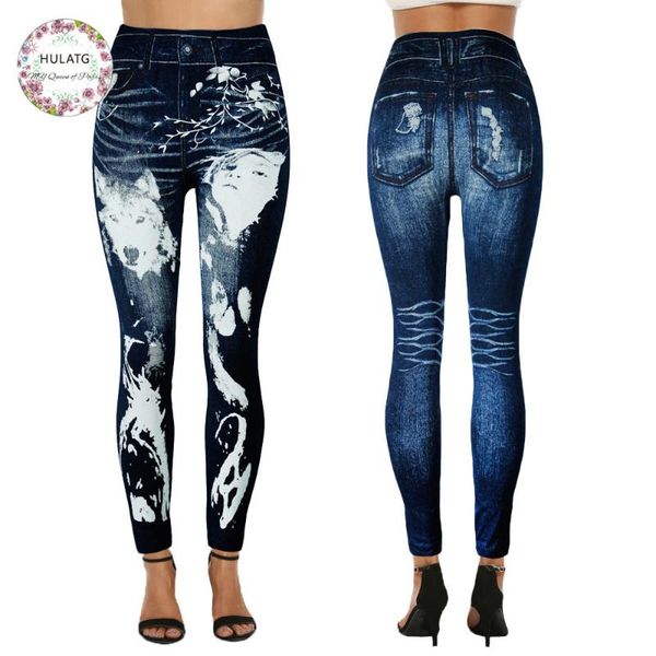 

women's jeans high waist leggings female denim pants korean fashion buttom womans pencil blue elastic trousers ladies