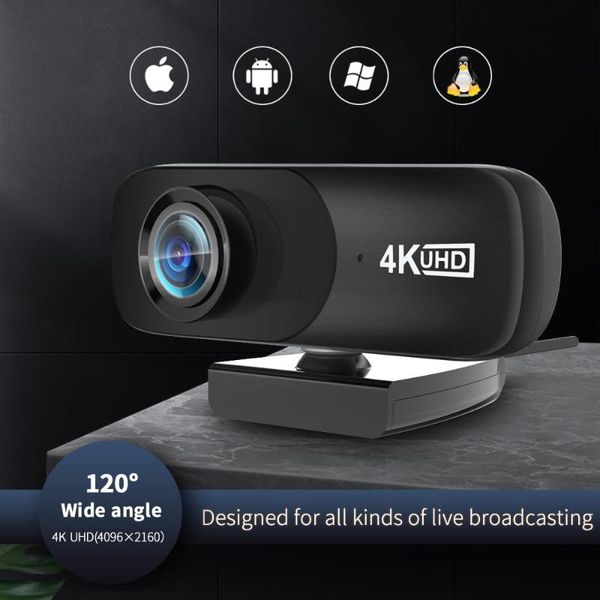 

webcams tishric c160 4k 4096*2160 web cam webcam camera with built-in microphone usb for pc computer video conference