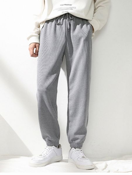 

men knot front slant pocket sweatpants 22qo#, Black