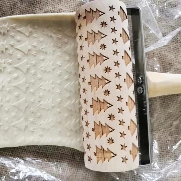 

rolling pins & pastry boards merry christmas elk wooden print pin decorations for home 2021 navidad noel xmas dessert tools year