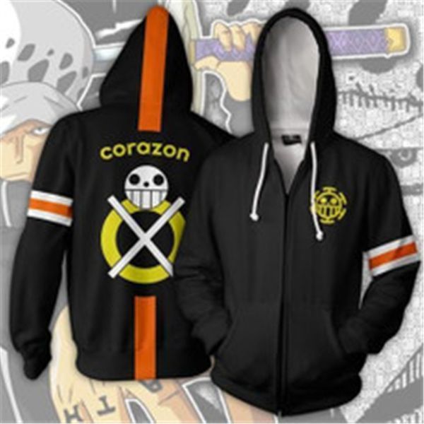 

pirate king 3d sweater digital print hooded sweater cosplay, Black