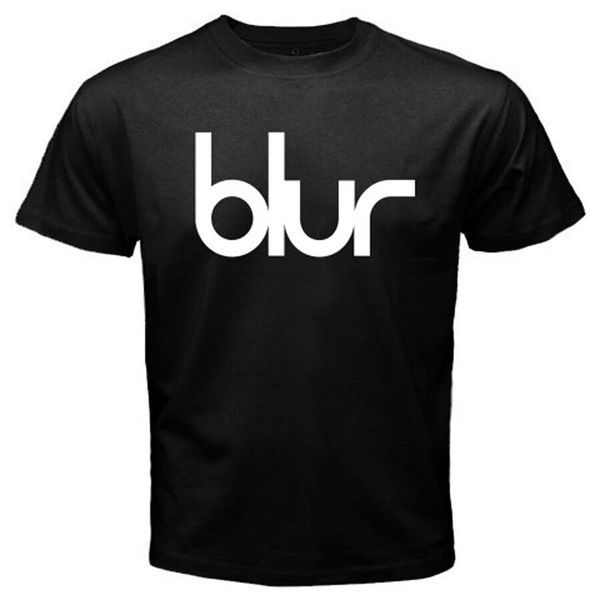 

new blur band logo men's black t-shirt size s to 3xl - 100% cotton, White;black