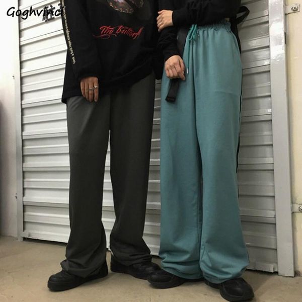 

women casual pants patchwork loose plus size 2xl high elastic waist straight retro harajuku streetwear hip hop daily all-match women's, Black;white