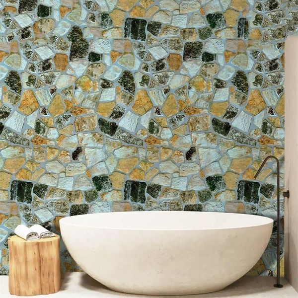

retro imitation 3d stereo brick wall stickers home decor tv background bathroom washstand creative rock wallpaper wallpapers