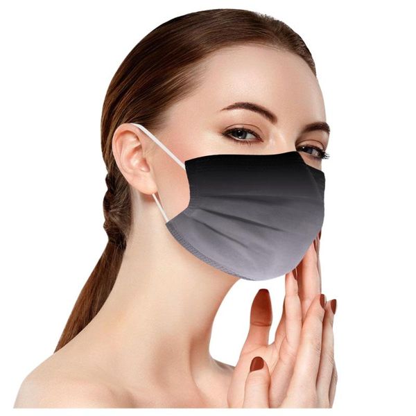 

other event & party supplies 50pcs adult's disposable face mask protection 3 layer print breathable mascarilla decor jewelry gift