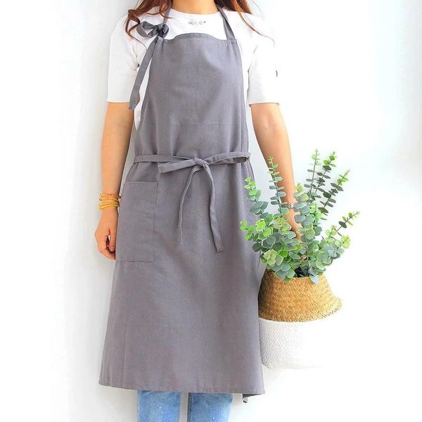 

nordic simple cotton women apron dress pastry vintage baking art adults woman gardener painting kitchen accessories aprons