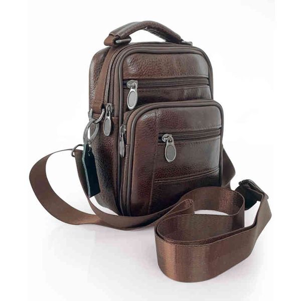 

single shoulder bag men's portable messenger leisure leather diagonal, Black;red