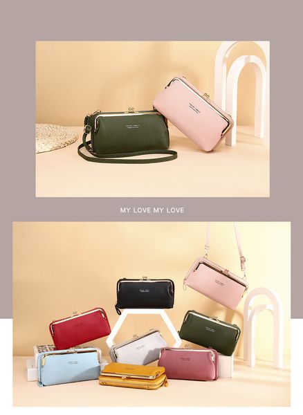 

women luxurys designers bags 2021 mobile bag slant crossbody handbag multi function pu leather handbags dinner purse fashion litchi pattern