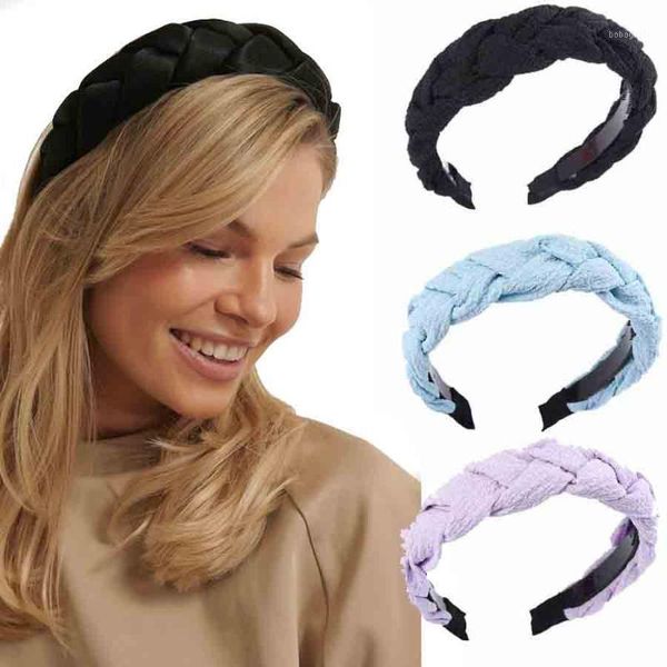 

haimeikang wide braided hairbands hair accessories women weaving headband hoop fashion elastic bezel headdress1