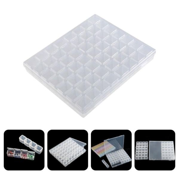 

nail art equipment 56 grids storage box pieces rhinestone sticker holder, Silver
