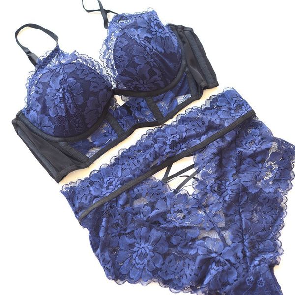 

bra set british lace thin cotton outer single underwear, Red;black