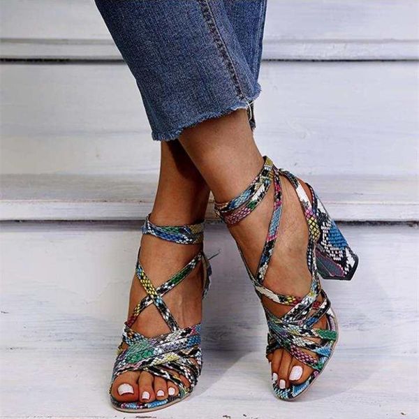 

summer women gladiator sandals high heels open toe ankle strap ladies shoes serpentine cross strappy roman big size, Black