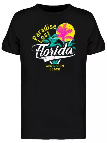 

florida summer west palm beach men's tee -image by shutterstock, White;black