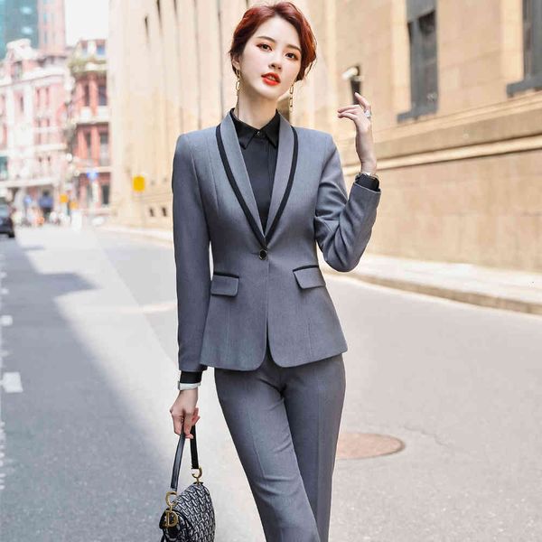 

pant arrival of the formal women black-white suit a working button 2 piece office blazer assembly and pants full length