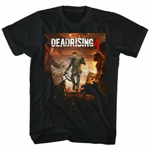 

dead rising dr4 t shirt licensed video gaming tee black, White;black