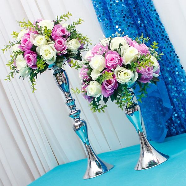 

party decoration decorative flower vase iron wedding metal